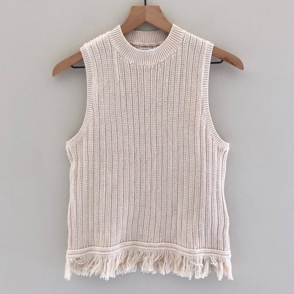 NWT J.Crew Factory Fringe Sweater-tank - Picture 4 of 6